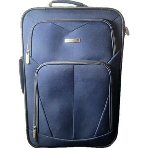 Travel Select Navy Blue Rolling Upright Suitcase 2-Wheel Carry On